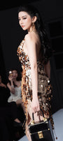 Guilty Asymmetric Halter Neck Sequin Knee-length Dress - MEAN BLVD
