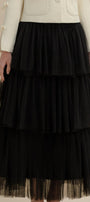 Gwyneth Layered Gathered Tulle Ankle Length Skirt - MEAN BLVD