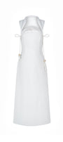 Ha Van A-line Queen Anne Neck Ribbed Cotton Midi Dress - MEAN BLVD