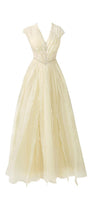 Hadassah Ball Gown V-Neck Organza Floor Length Dress - MEAN BLVD