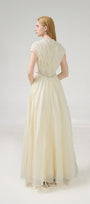 Hadassah Ball Gown V-Neck Organza Floor Length Dress - MEAN BLVD