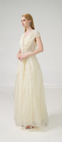 Hadassah Ball Gown V-Neck Organza Floor Length Dress - MEAN BLVD