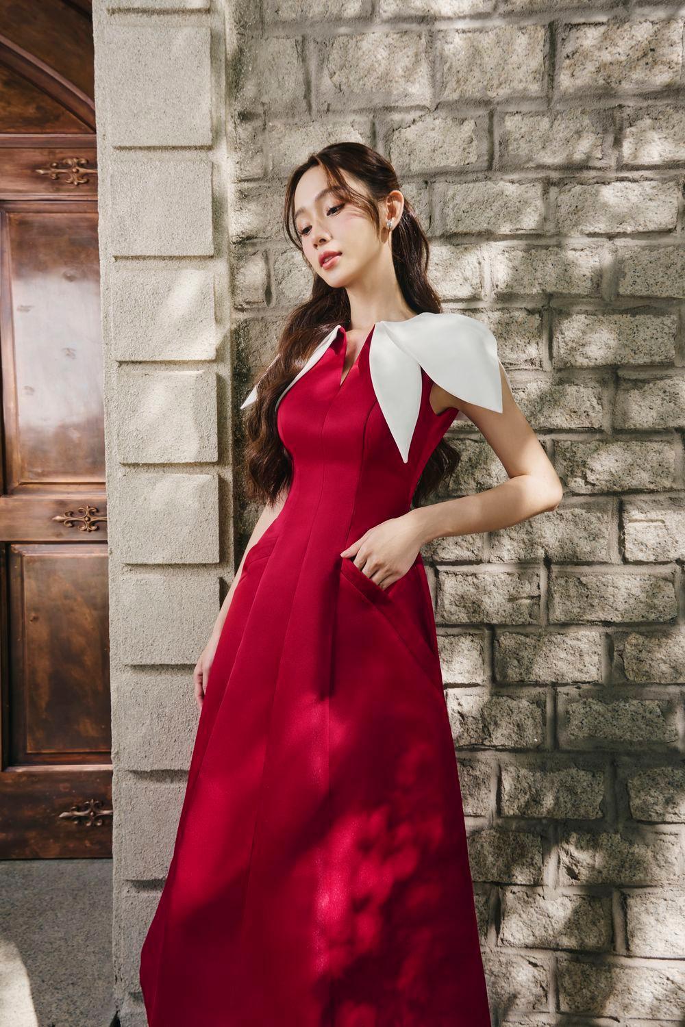 navy blue dress for baby girl Elegant A-Line Satin Midi Wedding Guest Dress Spaghetti Straps Evening Dress COCOMELODY 803510185058, 7 Days / Black / S main image 1