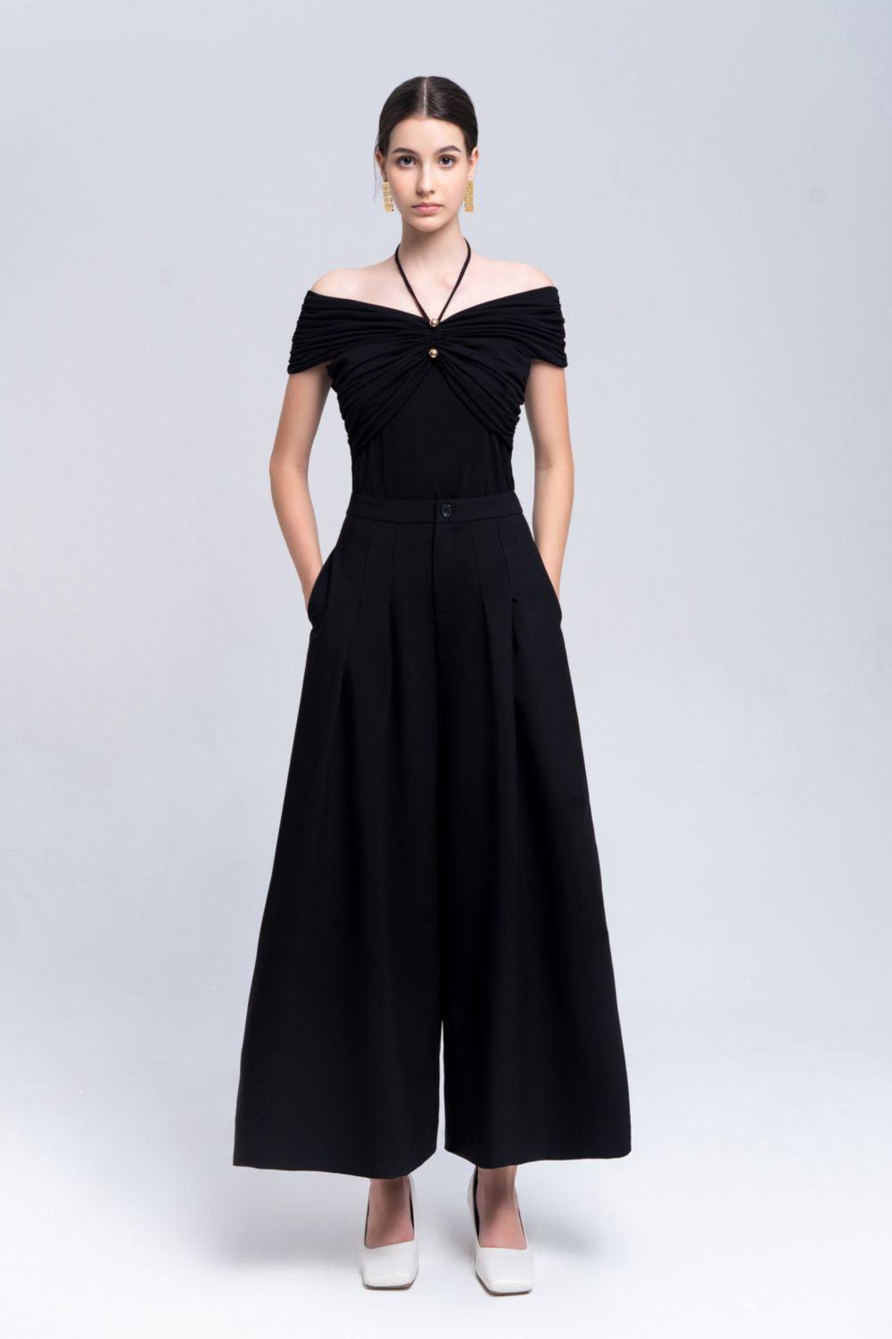 Hali Straight Wide Leg Cotton Ankle Length Pants - MEAN BLVD