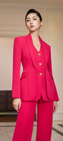 Hanna Hourglass Layered Gabardine Blazer - MEAN BLVD