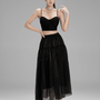 Hannah Cropped Spaghetti Strap Polycotton Top - MEAN BLVD