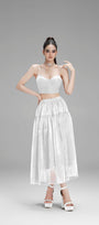 Hannah Cropped Spaghetti Strap Polycotton Top - MEAN BLVD