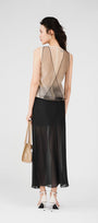 Harmony Straight Wavy Organza Ankle Length Skirt - MEAN BLVD