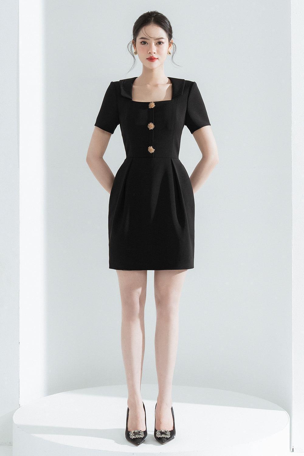 Paisley Sheath Square Neck Polycotton Mini Dress - MEAN BLVD