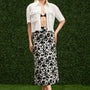 Harper Straight High Waist Burlap Midi Skirt - MEAN BLVD