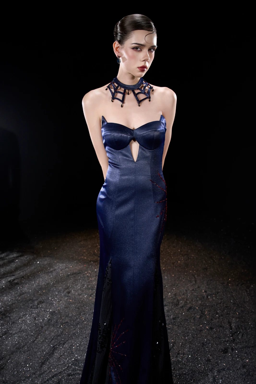 Haunted Sweetheart Neck Maxi Dress - MEAN BLVD