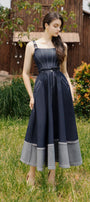 Havana Bodycon Square Neck Denim Crop Top - MEAN BLVD
