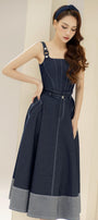 Havana Bodycon Square Neck Denim Crop Top - MEAN BLVD