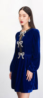 Haven A-line Long Sleeved Velvet Mini Dress - MEAN BLVD