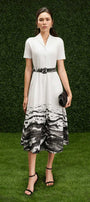 Hayley A-line Notch Lapel Kate Midi Dress - MEAN BLVD