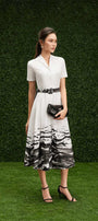 Hayley A-line Notch Lapel Kate Midi Dress - MEAN BLVD
