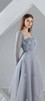 Hayley Flared Long Sleeved Organza Ankle Length Dress - MEAN BLVD