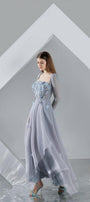 Hayley Flared Long Sleeved Organza Ankle Length Dress - MEAN BLVD