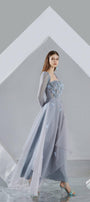 Hayley Flared Long Sleeved Organza Ankle Length Dress - MEAN BLVD