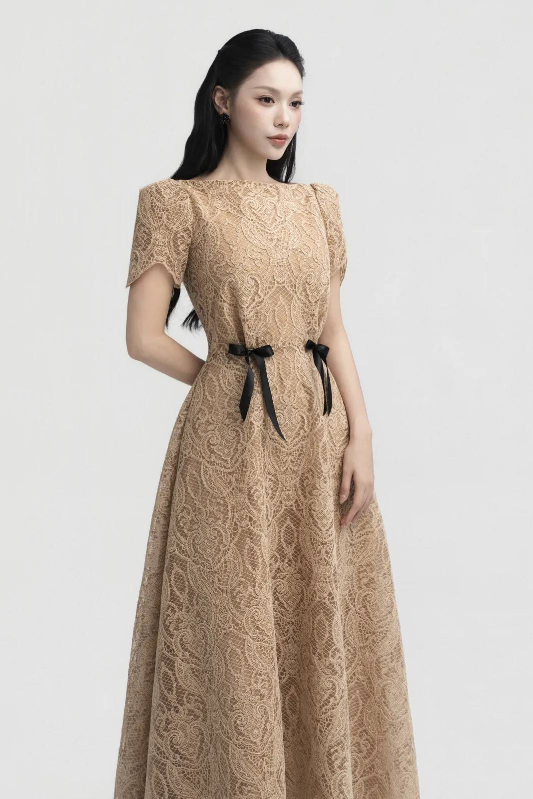 Hazel Ribbon Midi Dress - MEAN BLVD