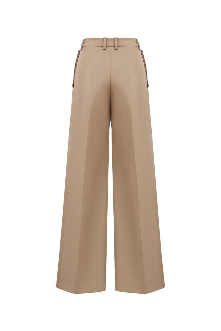 Hazel Straight Button Chino Floor Length Trousers - MEAN BLVD