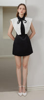 Hazi A-line Cap Sleeved Wool Blend Mini Dress - MEAN BLVD
