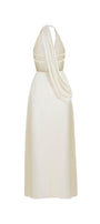 Heidi Halter Draped Silk Satin Maxi Dress - MEAN BLVD
