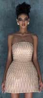 Heliya A-line Straight Across Neck Silk Mini Dress - MEAN BLVD