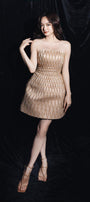 Heliya A-line Straight Across Neck Silk Mini Dress - MEAN BLVD