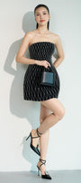 Heliya A-line Straight Across Neck Silk Mini Dress - MEAN BLVD