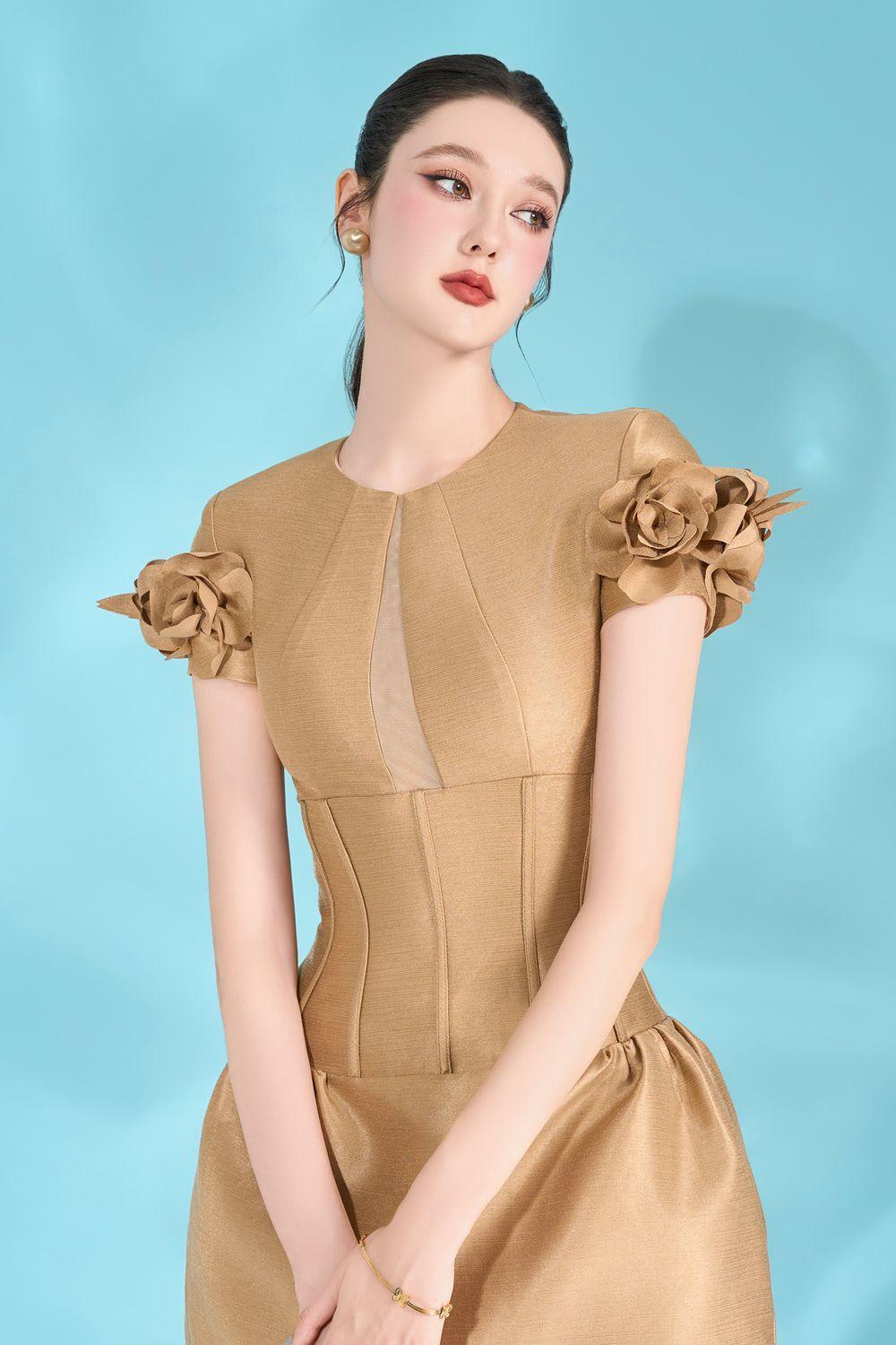 Hermosa Pegged Corset Waist Taffeta Mini Dress - MEAN BLVD