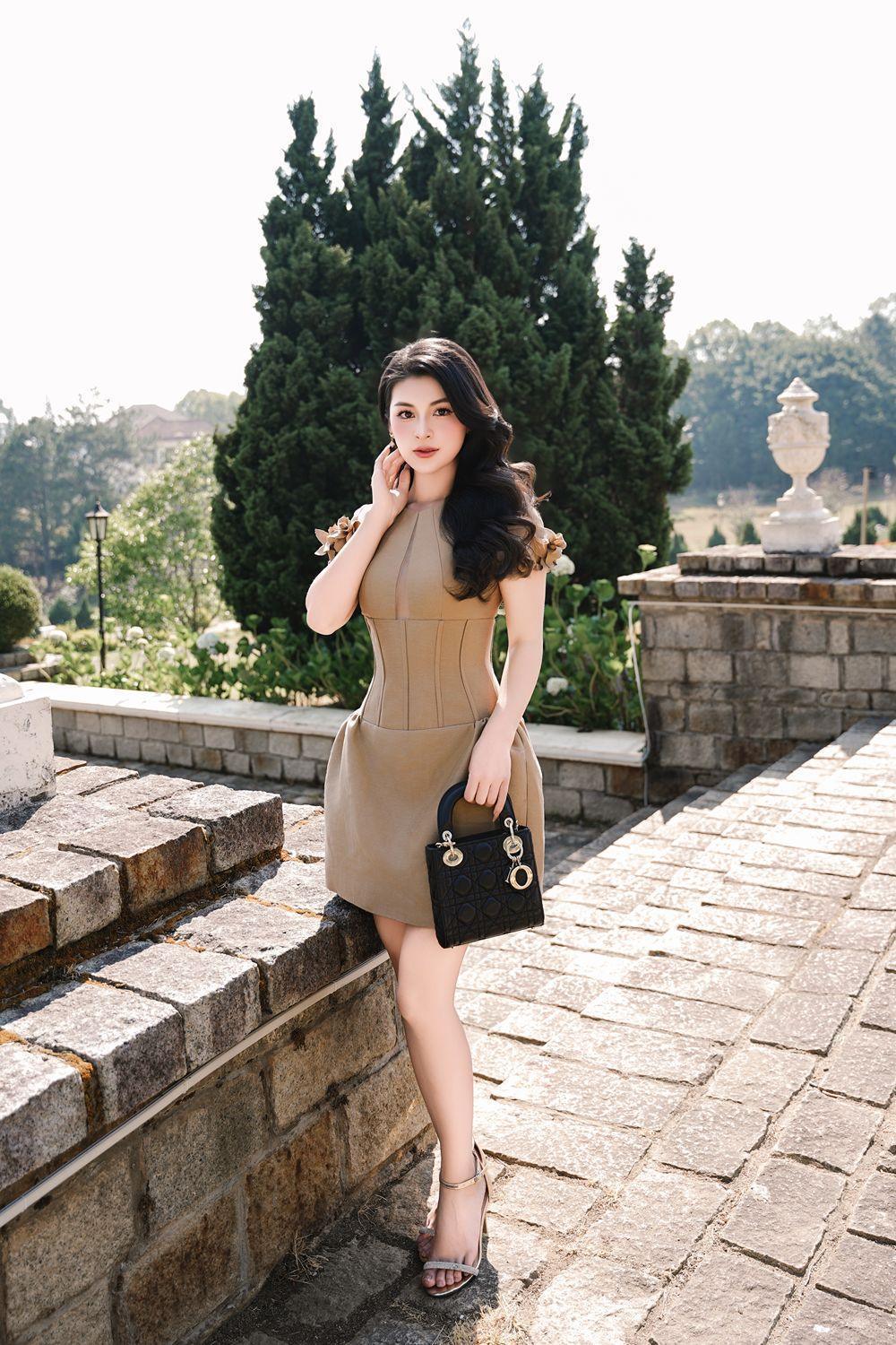 Hermosa Pegged Corset Waist Taffeta Mini Dress - MEAN BLVD