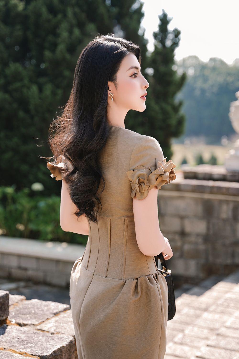 Hermosa Pegged Corset Waist Taffeta Mini Dress - MEAN BLVD