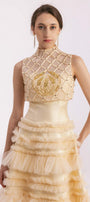 Hester Layered Sleeveless Mesh Silk Floor Length Dress - MEAN BLVD