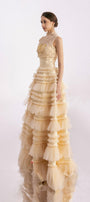 Hester Layered Sleeveless Mesh Silk Floor Length Dress - MEAN BLVD