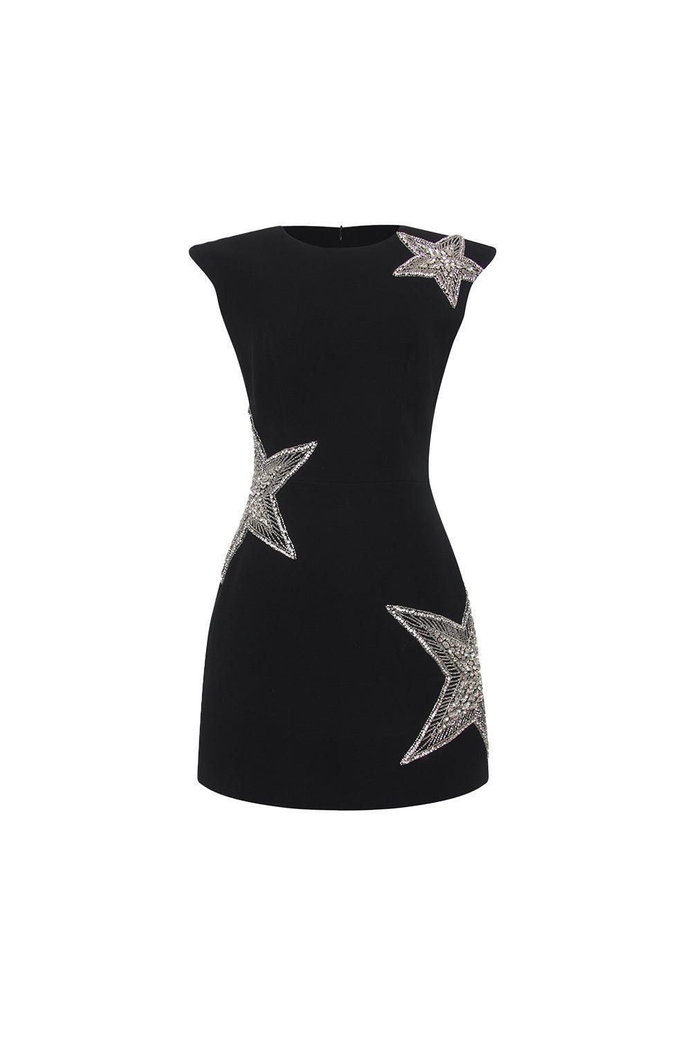 Hibiscus Bodycon Boat Neck Crepe Mini Dress - MEAN BLVD