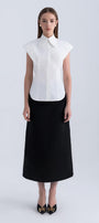 Hilda Straight Cap Sleeved Silk Shirt - MEAN BLVD