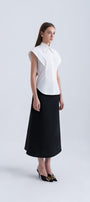 Hilda Straight Cap Sleeved Silk Shirt - MEAN BLVD