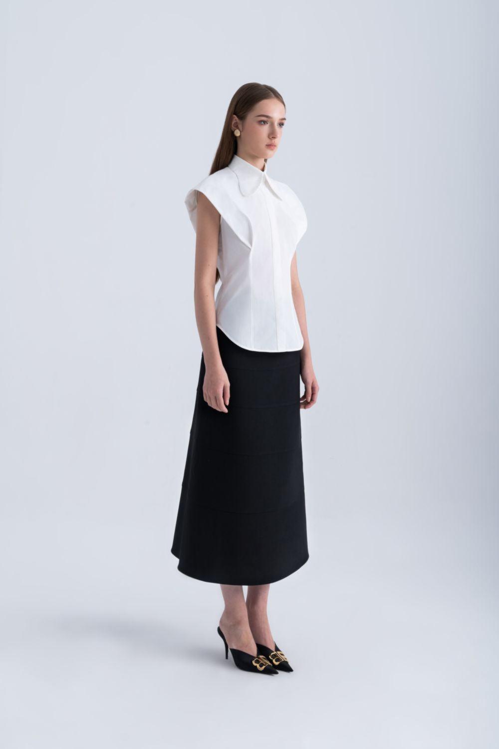 Hilda Straight Cap Sleeved Silk Shirt - MEAN BLVD
