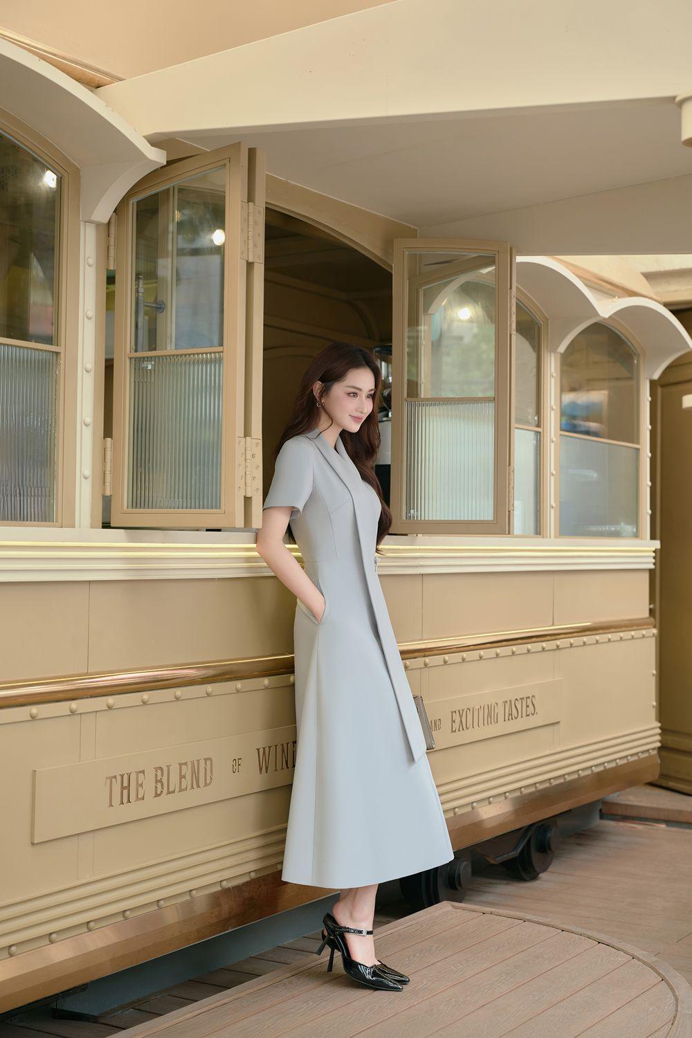 Hily A-line V-Neck Linen Cotton Midi Dress - MEAN BLVD