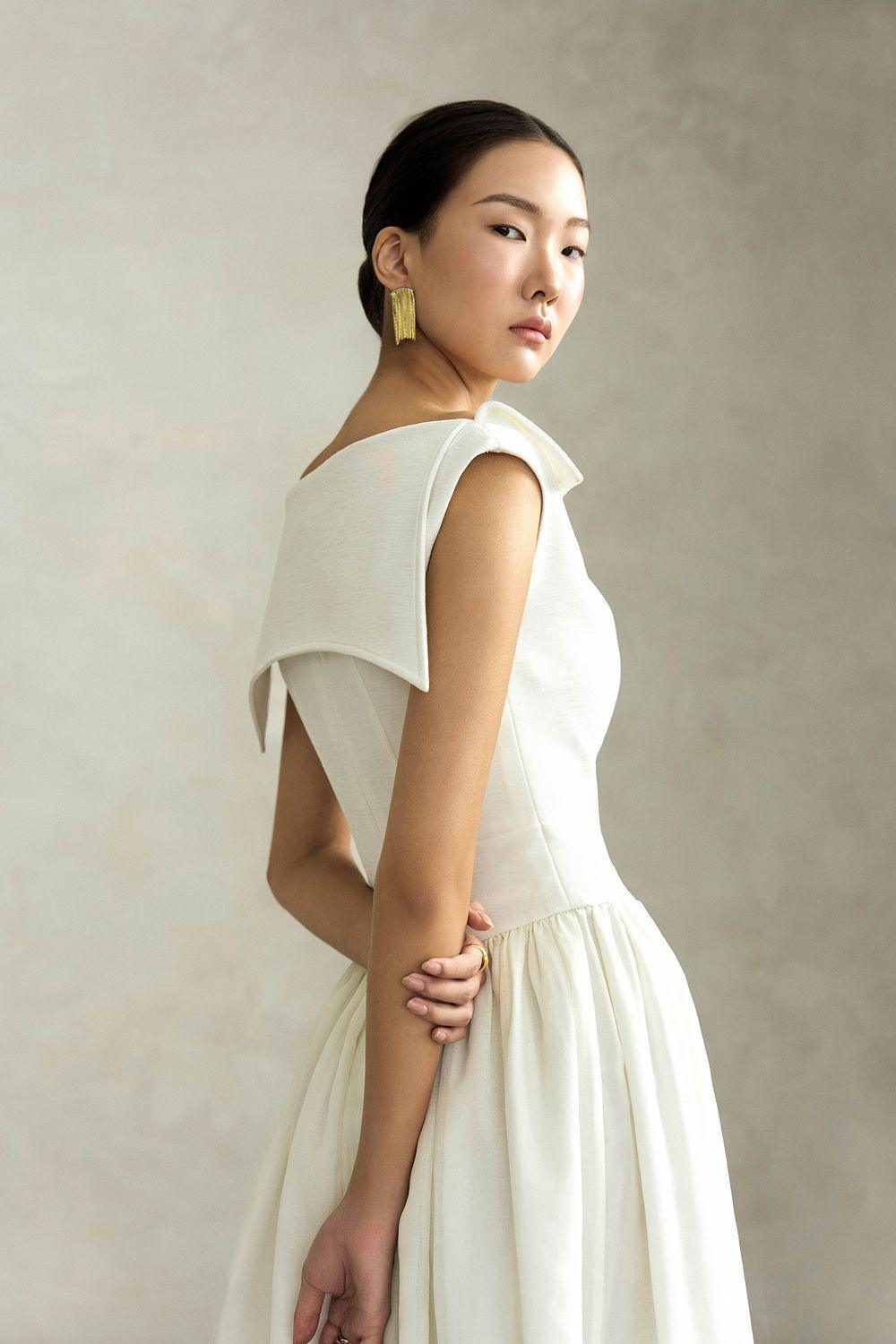 silk sailor dress Plum Silk Sailor Dress
