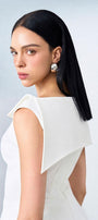 Hira A-line V-Neck Crepe Top - MEAN BLVD