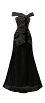 Hodges Drop Waist Off-Shoulder Organza Floor Length Dress - MEAN BLVD