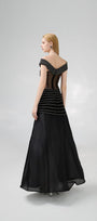 Hodges Drop Waist Off-Shoulder Organza Floor Length Dress - MEAN BLVD