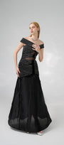 Hodges Drop Waist Off-Shoulder Organza Floor Length Dress - MEAN BLVD