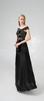 Hodges Drop Waist Off-Shoulder Organza Floor Length Dress - MEAN BLVD
