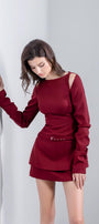 Hollis Layered Cut-Out Burlap Mini Dress - MEAN BLVD
