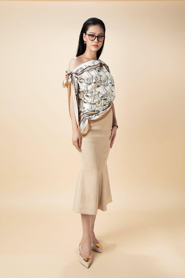 Holly Mermaid High Waist Polyester Midi Skirt - MEAN BLVD