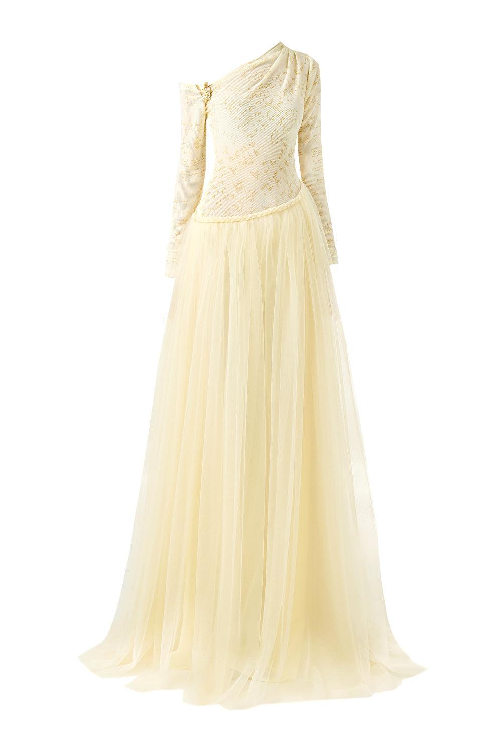 cotton mesh dress Diena Dress - Female - Ecru - Size 42