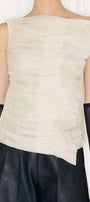 Imani Straight Asymmetric Organza Top - MEAN BLVD